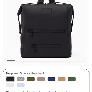 Black Neoprene Diaper Backpack by Dagne Dover